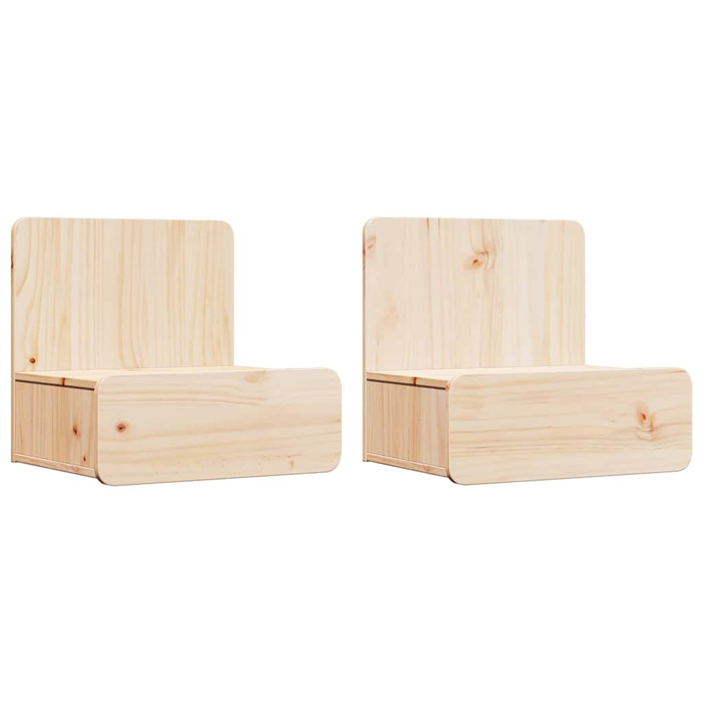 vidaXL Nachtkastje met lade Bruin 44 x 32.5 x 40 cm Massief grenenhout
