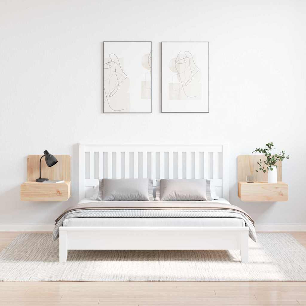 vidaXL Nachtkastje met lade Bruin 44 x 32.5 x 40 cm Massief grenenhout