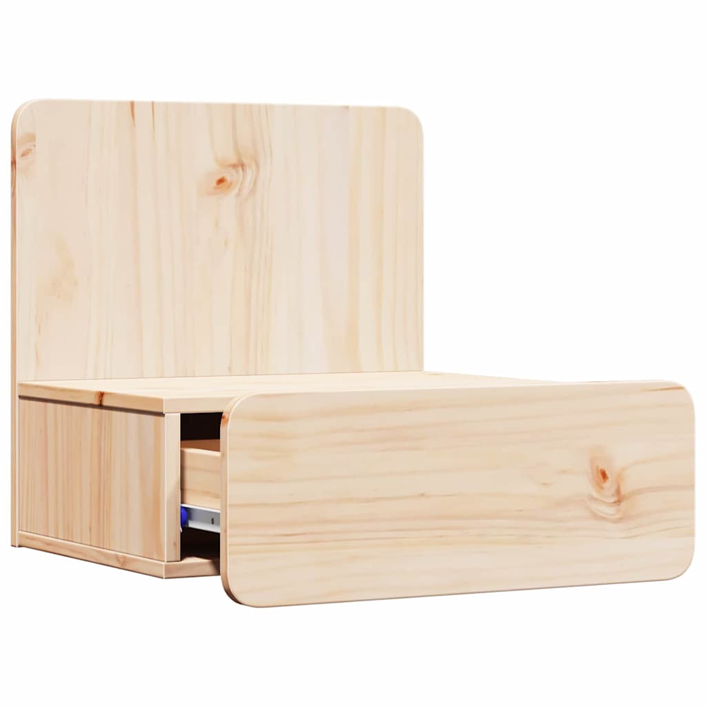 vidaXL Nachtkastje met lade Bruin 44 x 32.5 x 40 cm Massief grenenhout