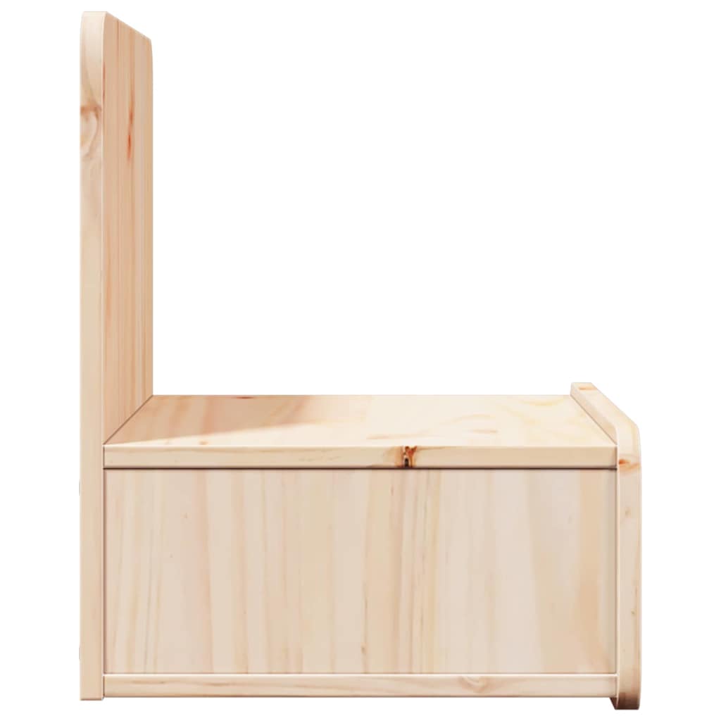 vidaXL Nachtkastje met lade Bruin 44 x 32.5 x 40 cm Massief grenenhout