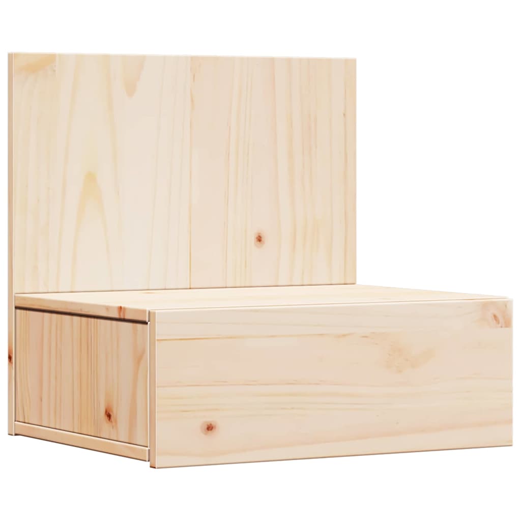 vidaXL Nachtkastje met lade Bruin 42 x 32,5 x 40 cm Massief grenenhout