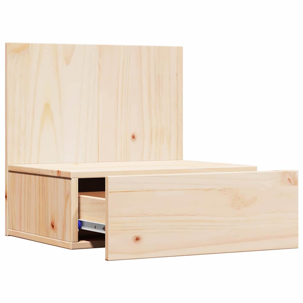 vidaXL Nachtkastje met lade Bruin 42 x 32,5 x 40 cm Massief grenenhout