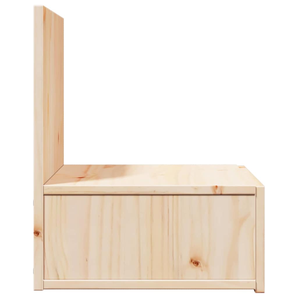 vidaXL Nachtkastje met lade Bruin 42 x 32,5 x 40 cm Massief grenenhout