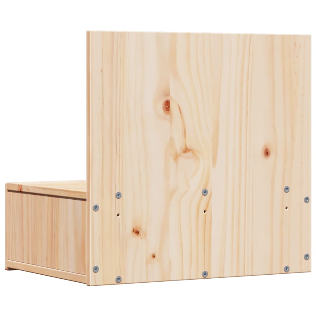 vidaXL Nachtkastje met lade Bruin 42 x 32,5 x 40 cm Massief grenenhout