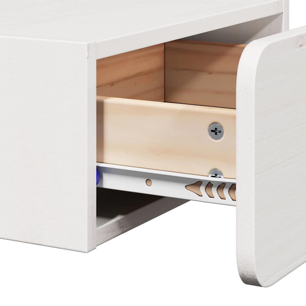 vidaXL Nachtkastje met lade Bruin 39 x 34 x 16.5 cm Massief grenenhout
