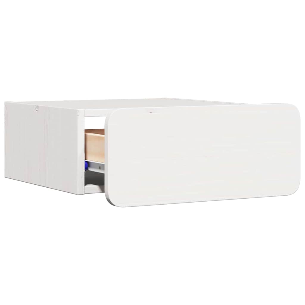vidaXL Nachtkastje met lade Bruin 39 x 34 x 16.5 cm Massief grenenhout