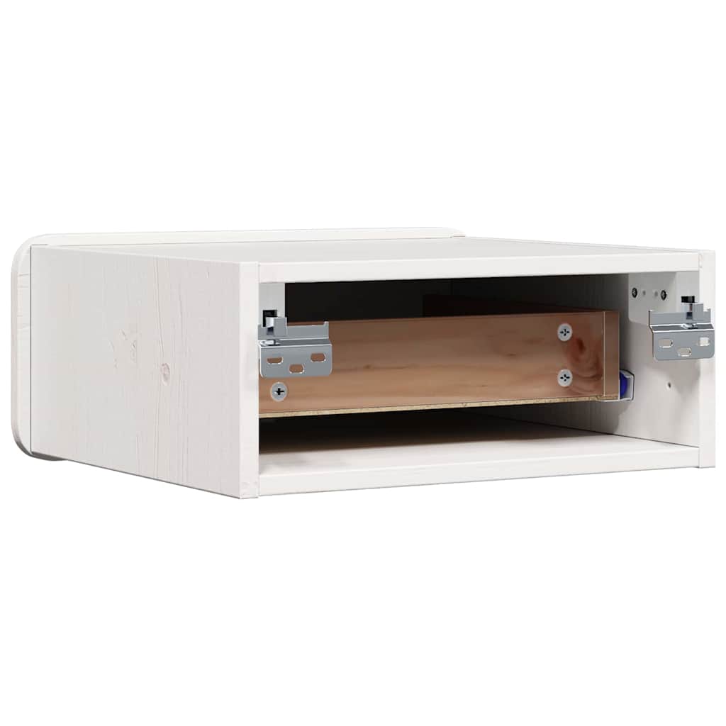 vidaXL Nachtkastje met lade Bruin 39 x 34 x 16.5 cm Massief grenenhout