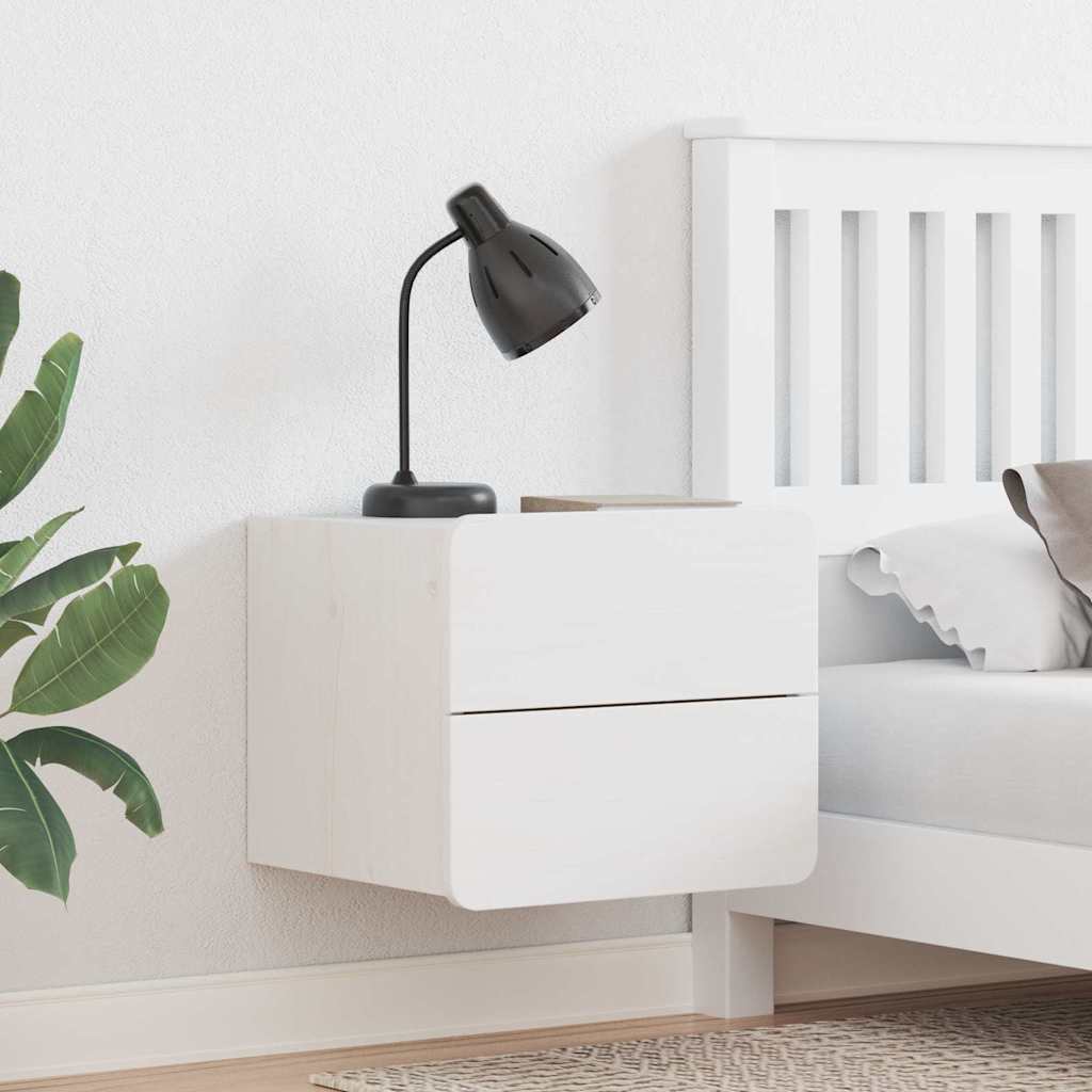 vidaXL Nachtkastje met lade Bruin 39 x 34 x 33 cm Massief grenenhout