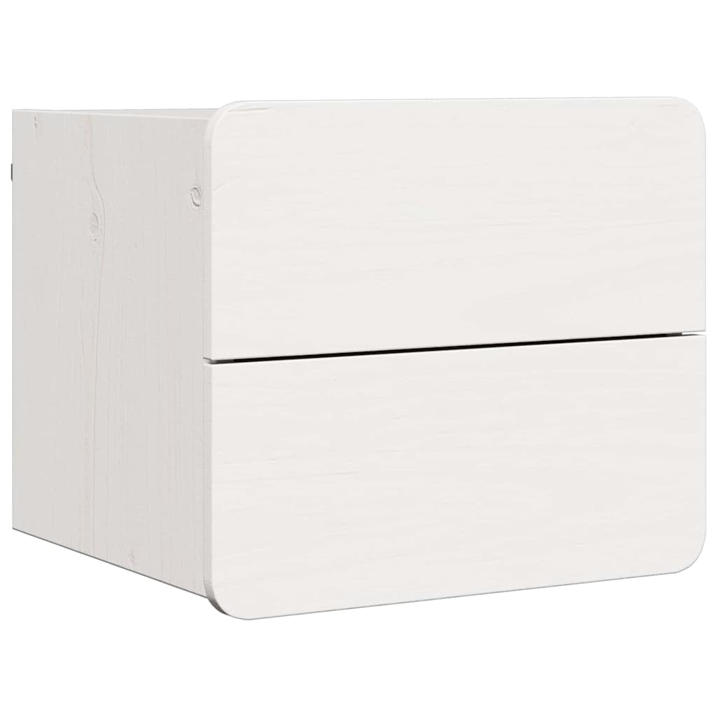 vidaXL Nachtkastje met lade Bruin 39 x 34 x 33 cm Massief grenenhout