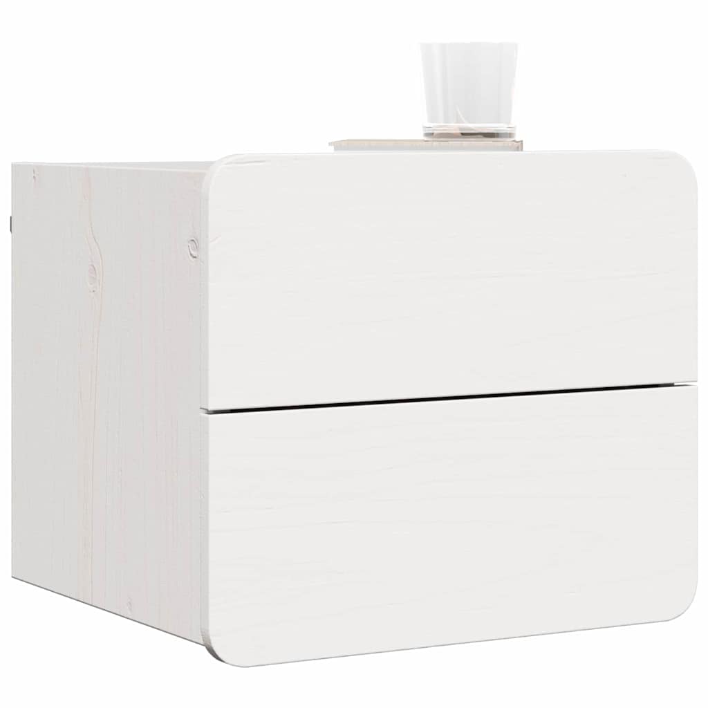 vidaXL Nachtkastje met lade Bruin 39 x 34 x 33 cm Massief grenenhout