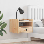 vidaXL Nachtkastje met lade Bruin 38 x 36 x 29.5 cm Massief grenenhout