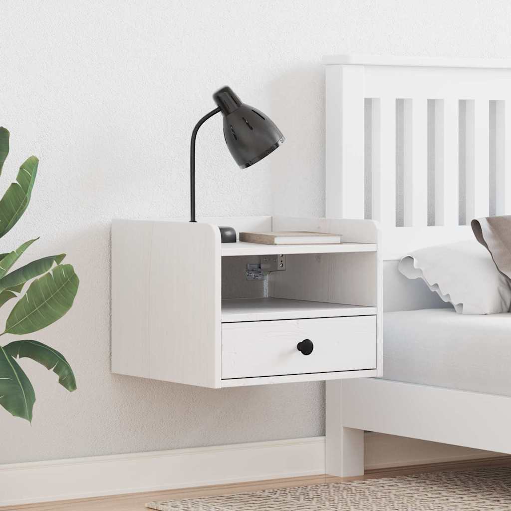vidaXL Nachtkastje met lade Bruin 38 x 36 x 29.5 cm Massief grenenhout