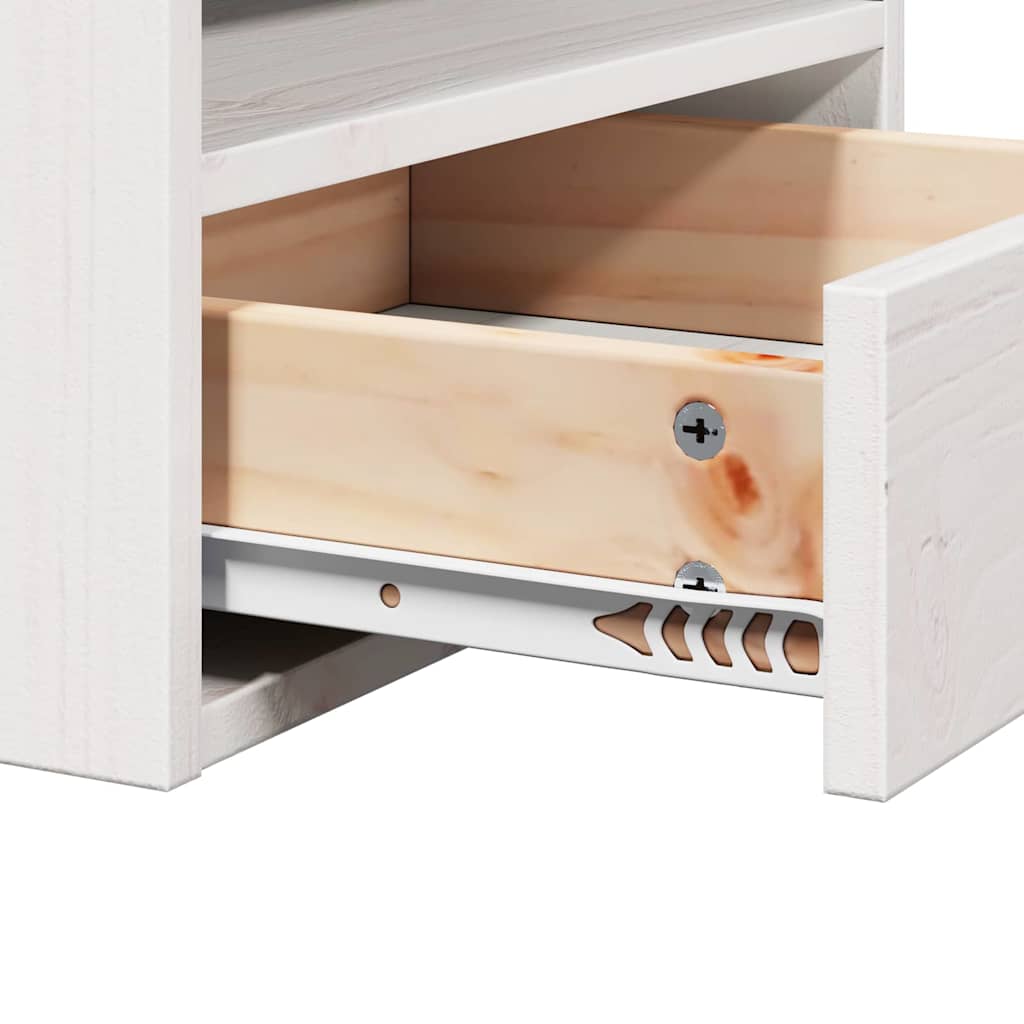vidaXL Nachtkastje met lade Bruin 38 x 36 x 29.5 cm Massief grenenhout