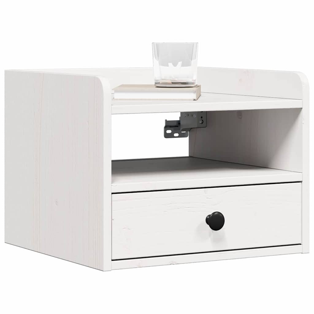 vidaXL Nachtkastje met lade Bruin 38 x 36 x 29.5 cm Massief grenenhout