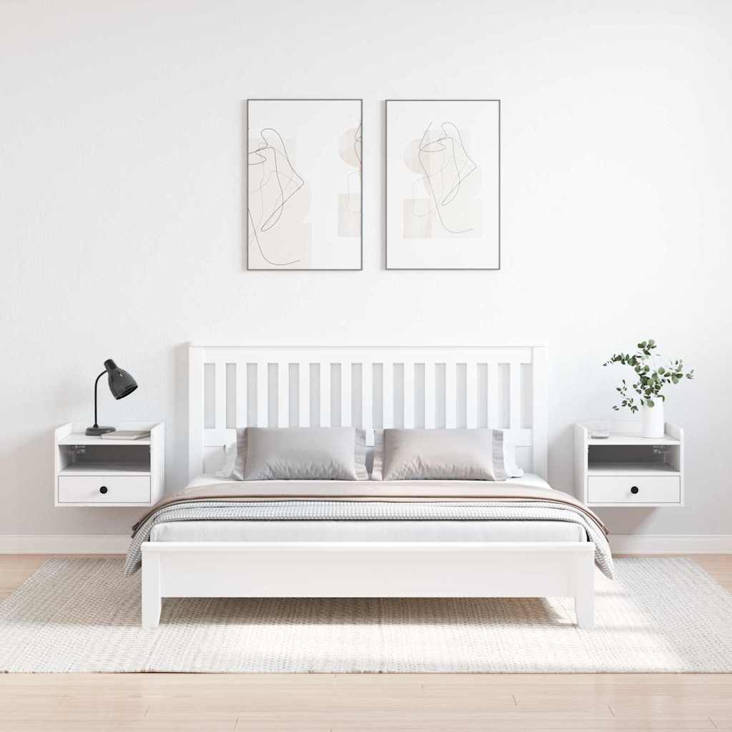 vidaXL Nachtkastje met lade Bruin 38 x 36 x 29.5 cm Massief grenenhout