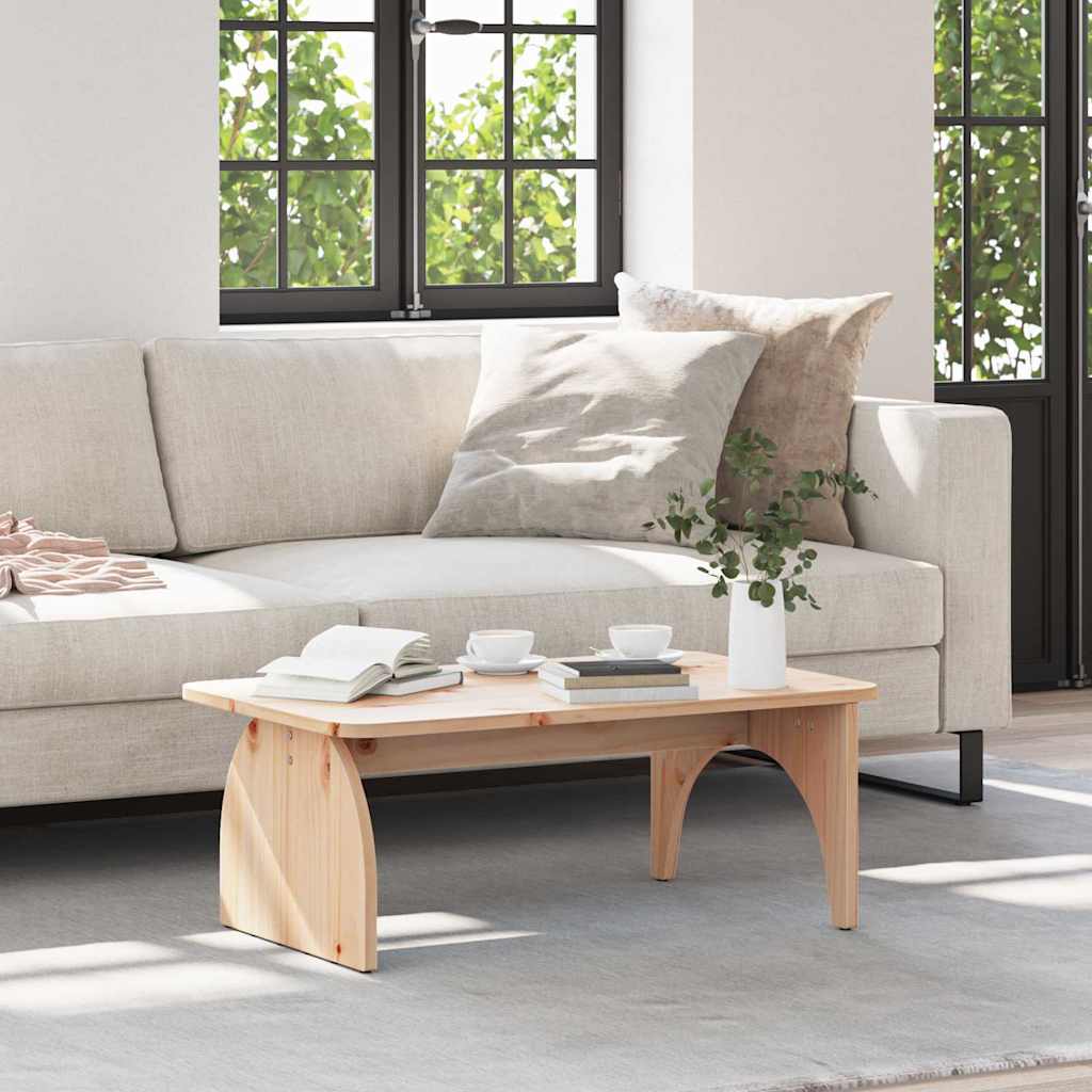 vidaXL Salontafel Naturel 80 x 50 x 31 cm Massief grenenhout