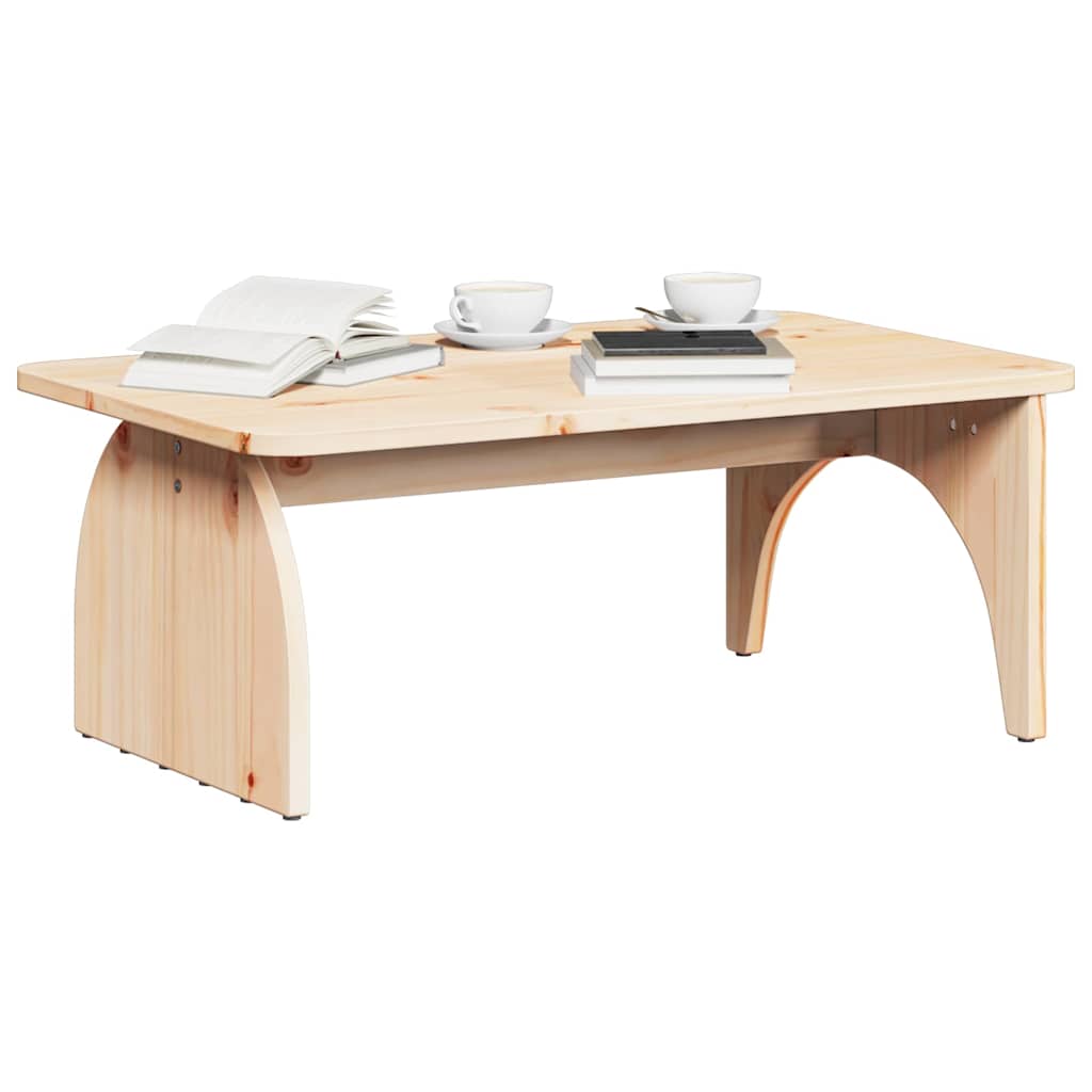 vidaXL Salontafel Naturel 80 x 50 x 31 cm Massief grenenhout