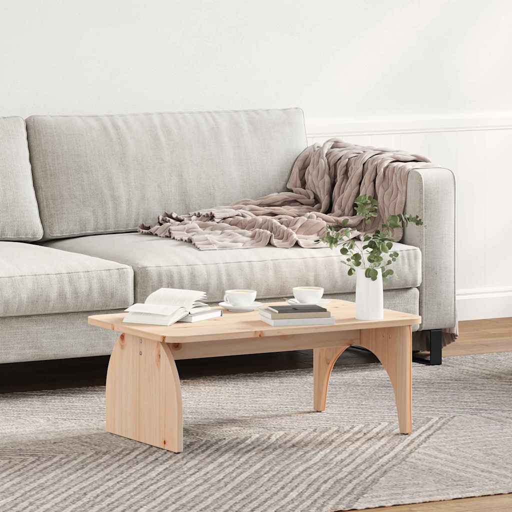 vidaXL Salontafel Naturel 80 x 50 x 31 cm Massief grenenhout