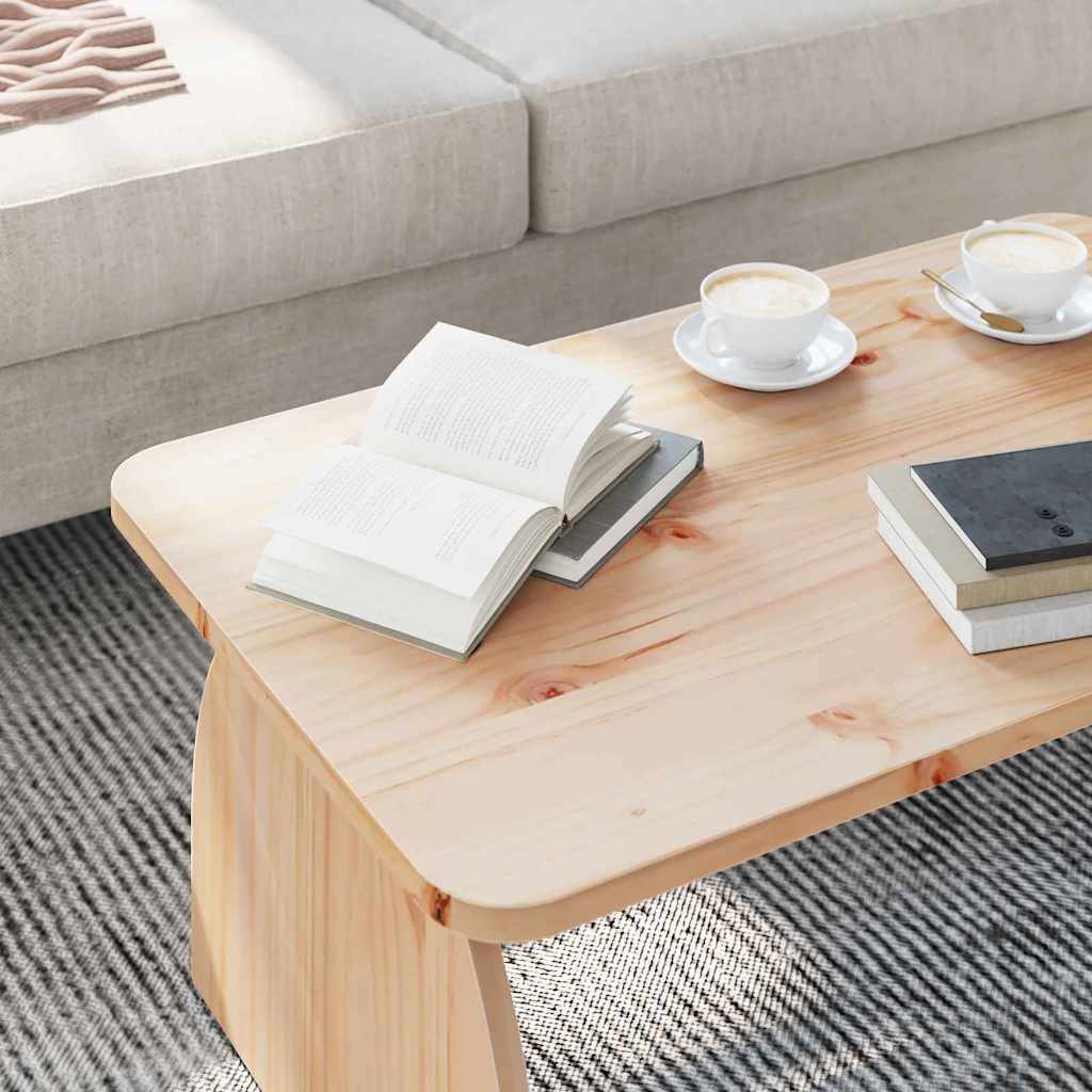 vidaXL Salontafel Naturel 80 x 50 x 31 cm Massief grenenhout