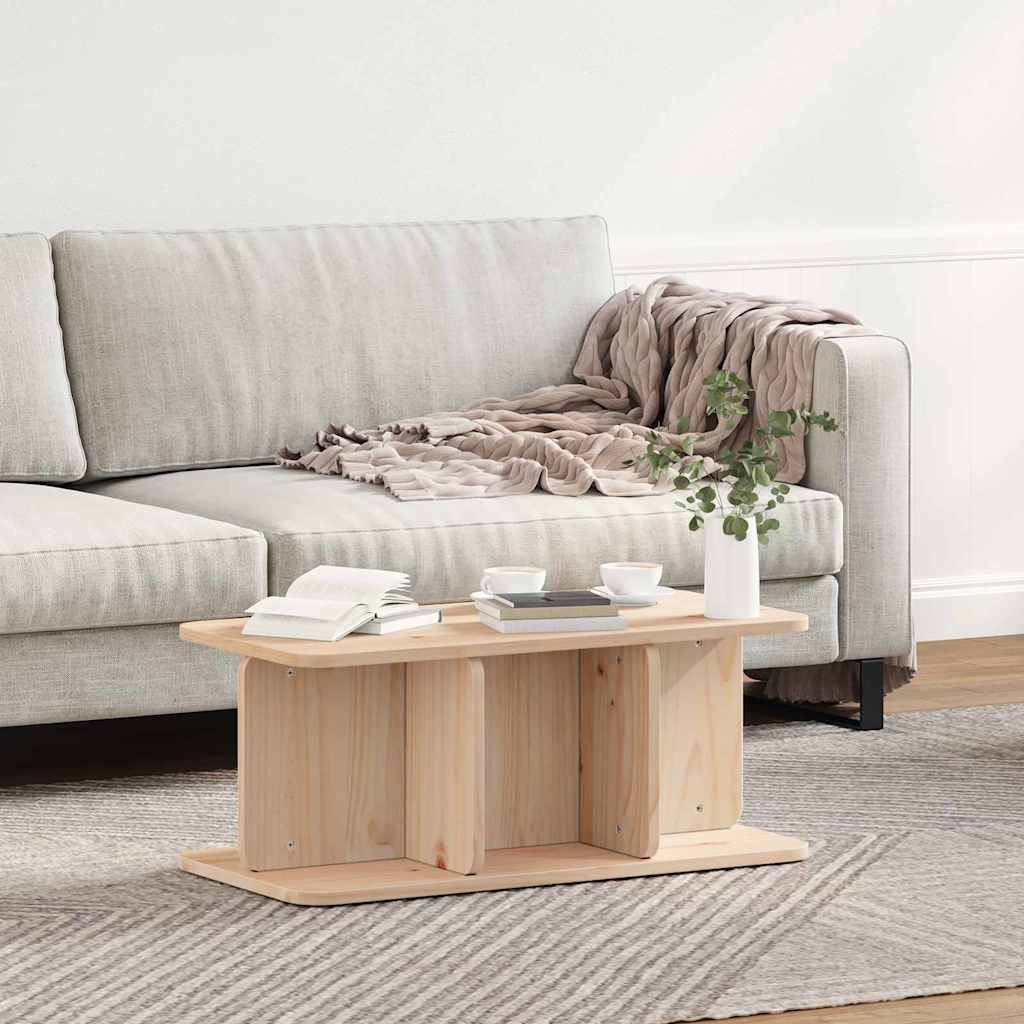 vidaXL Salontafel Naturel 80 x 39.5 x 33.5 cm Massief grenenhout