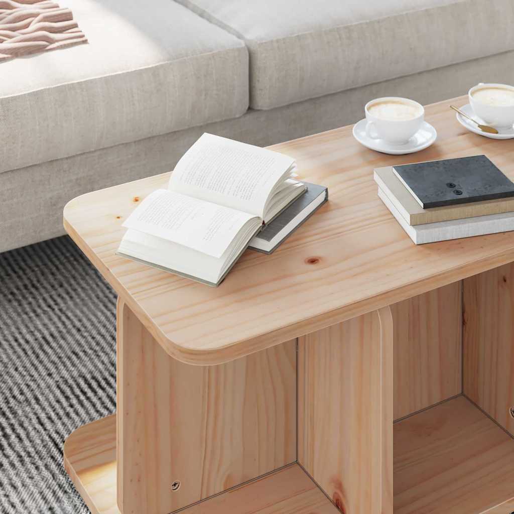 vidaXL Salontafel Naturel 80 x 39.5 x 33.5 cm Massief grenenhout