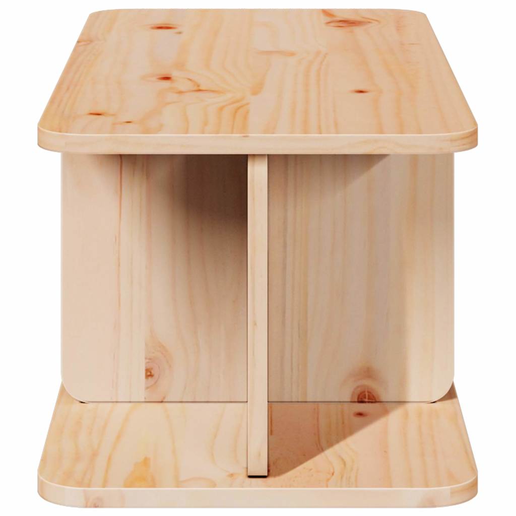 vidaXL Salontafel Naturel 80 x 39.5 x 33.5 cm Massief grenenhout