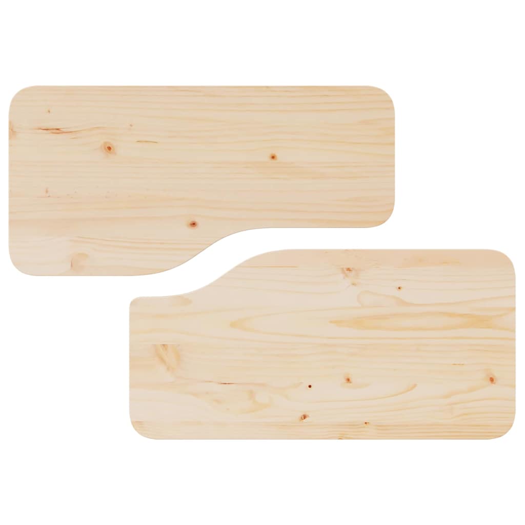 vidaXL Salontafel 2 pcs Naturel 100 x 69 x 35.5 cm Massief grenenhout
