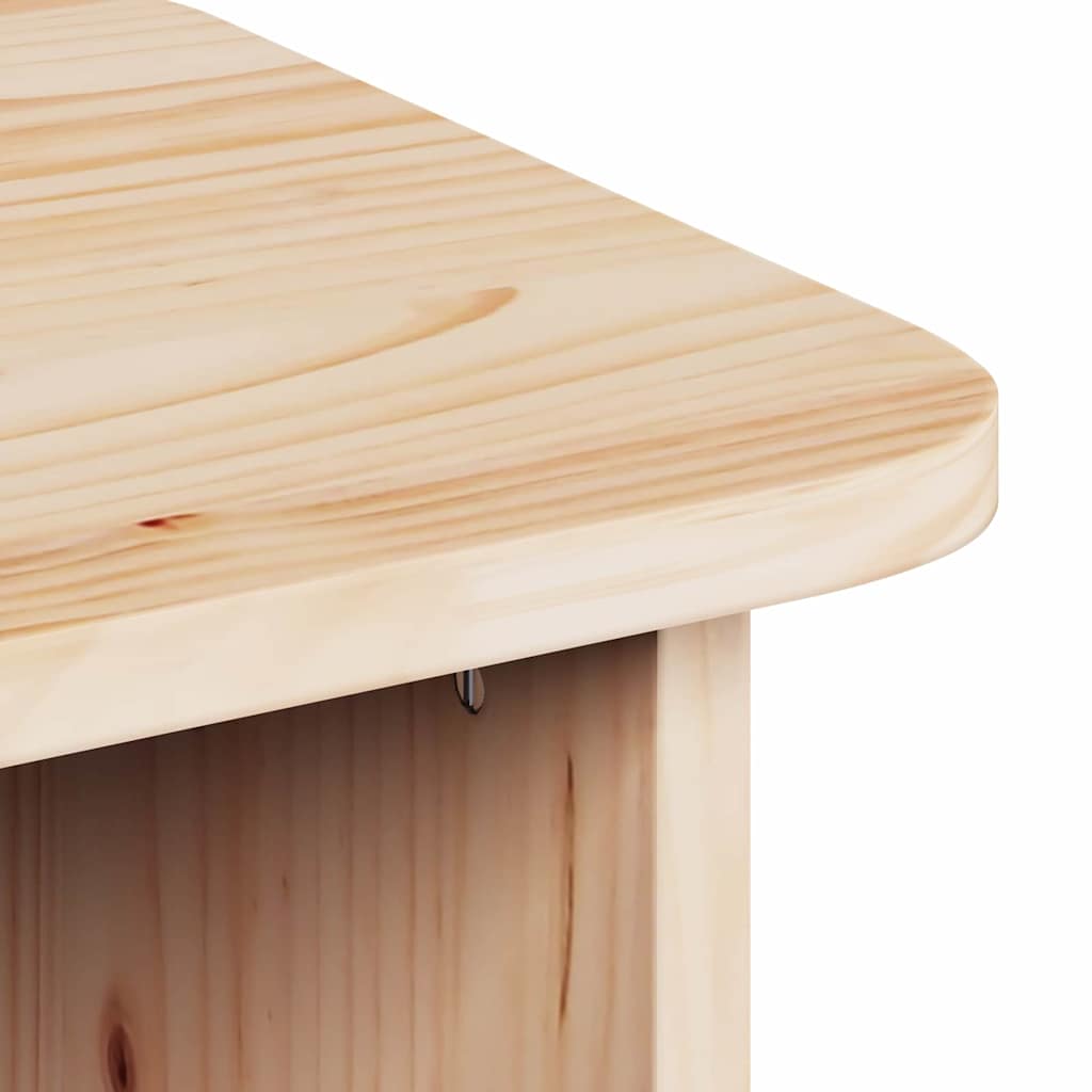vidaXL Salontafel 2 pcs Naturel 100 x 69 x 35.5 cm Massief grenenhout