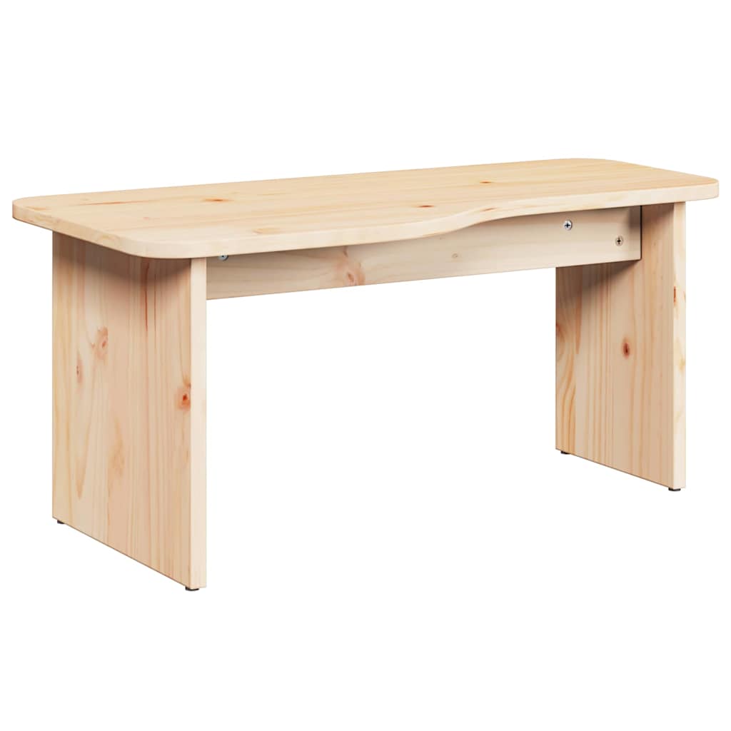 vidaXL Salontafel 2 pcs Naturel 100 x 69 x 35.5 cm Massief grenenhout