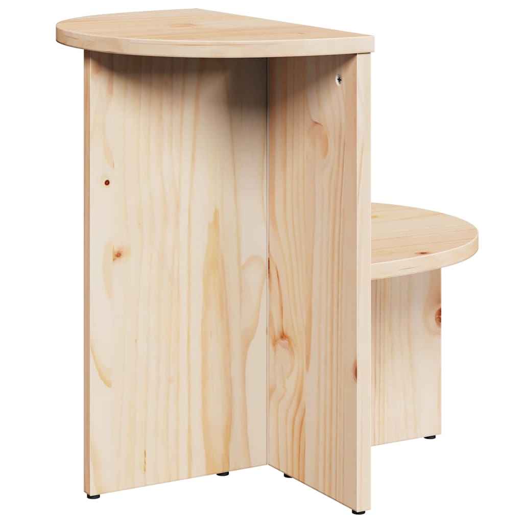 vidaXL Bijzettafel Naturel 50 x 40 x 50 cm Massief grenenhout