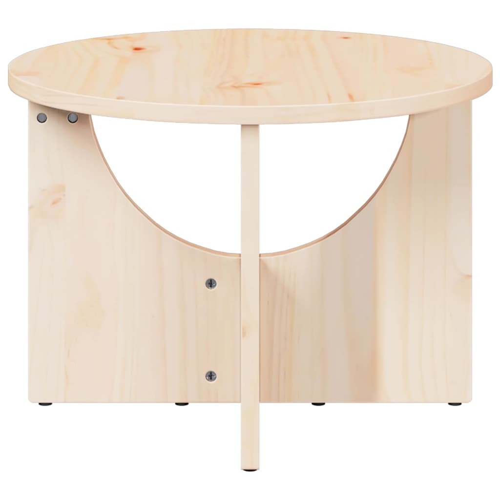 vidaXL Salontafel Naturel 50 x 50 x 35 cm Massief grenenhout