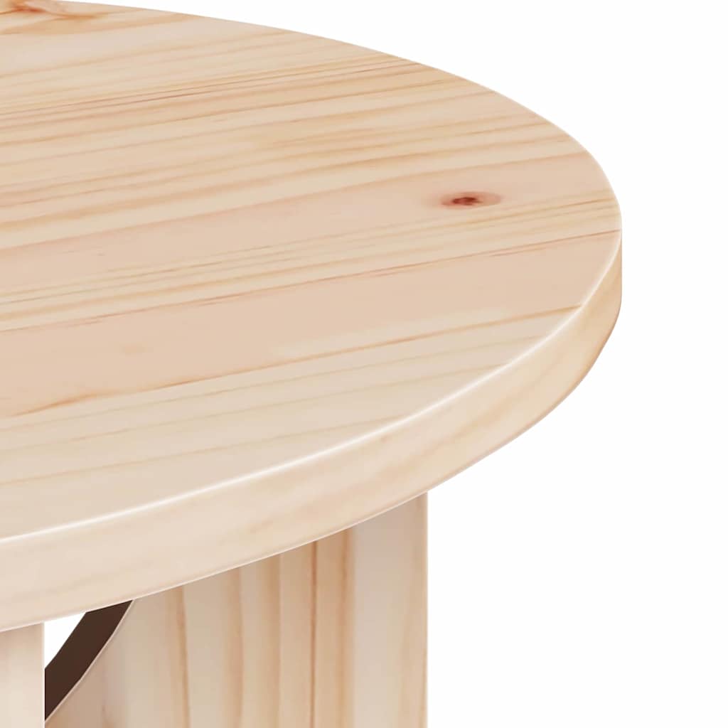 vidaXL Salontafel Naturel 50 x 50 x 35 cm Massief grenenhout