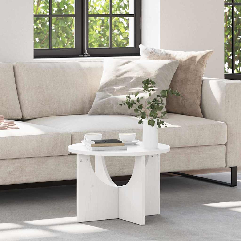 vidaXL Salontafel Naturel 50 x 50 x 35 cm Massief grenenhout