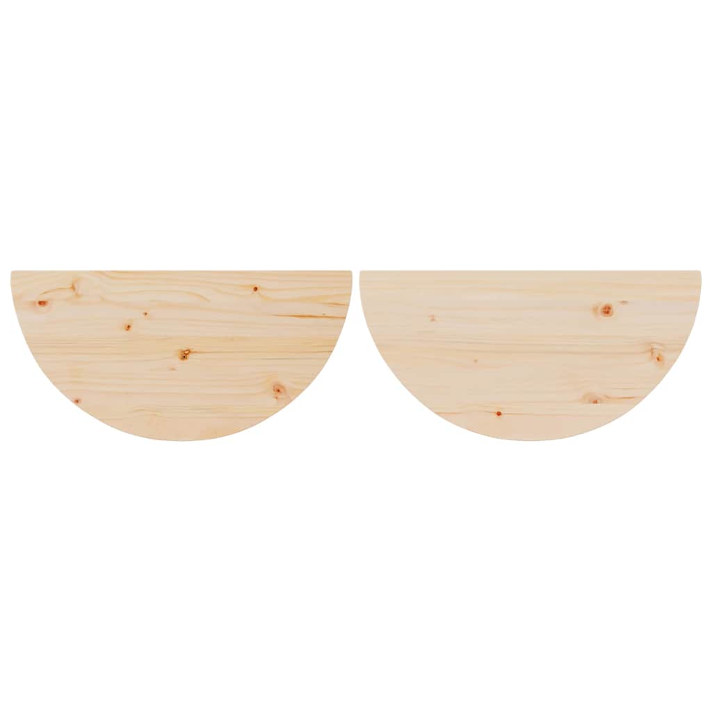 vidaXL Salontafel 2 pcs Naturel 79 x 39.5 x 40 cm Massief grenenhout