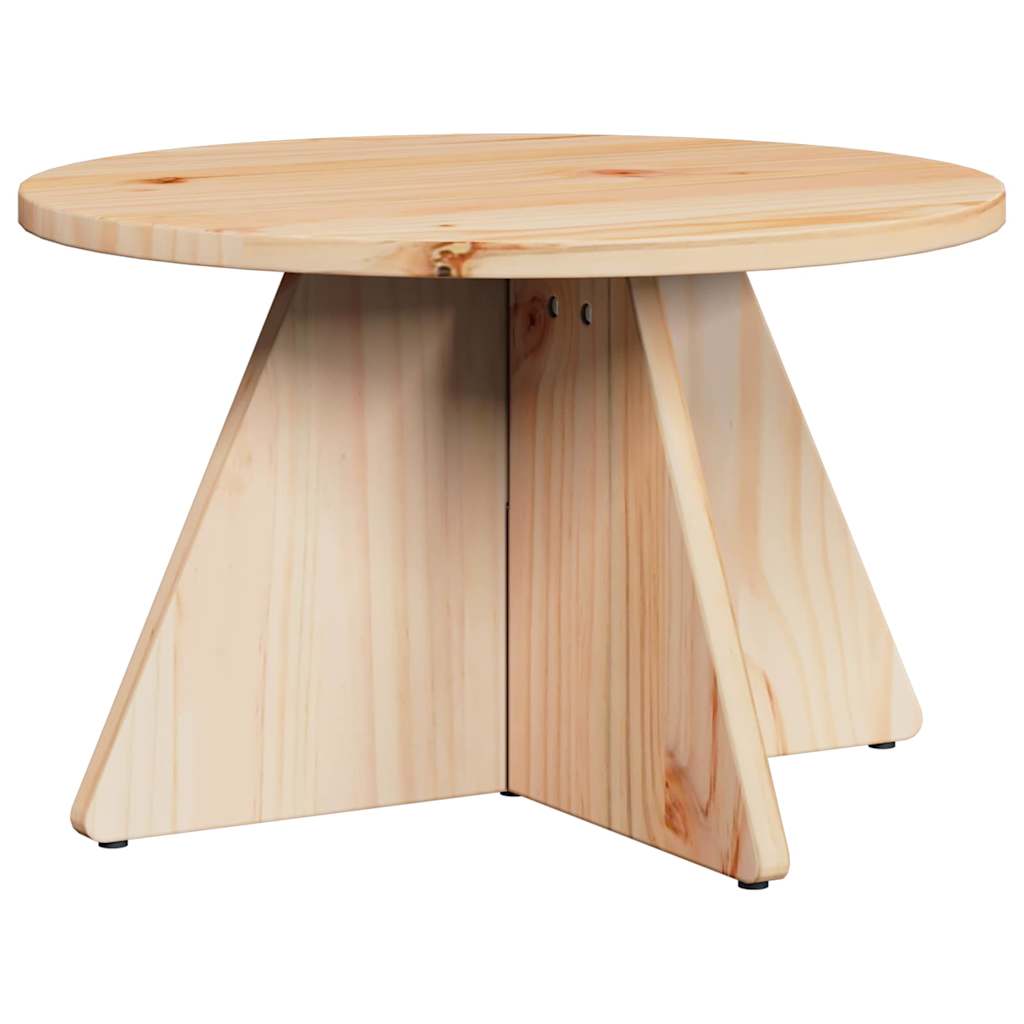 vidaXL Salontafel 3 pcs Naturel 49 x 49 x 30 cm Massief grenenhout