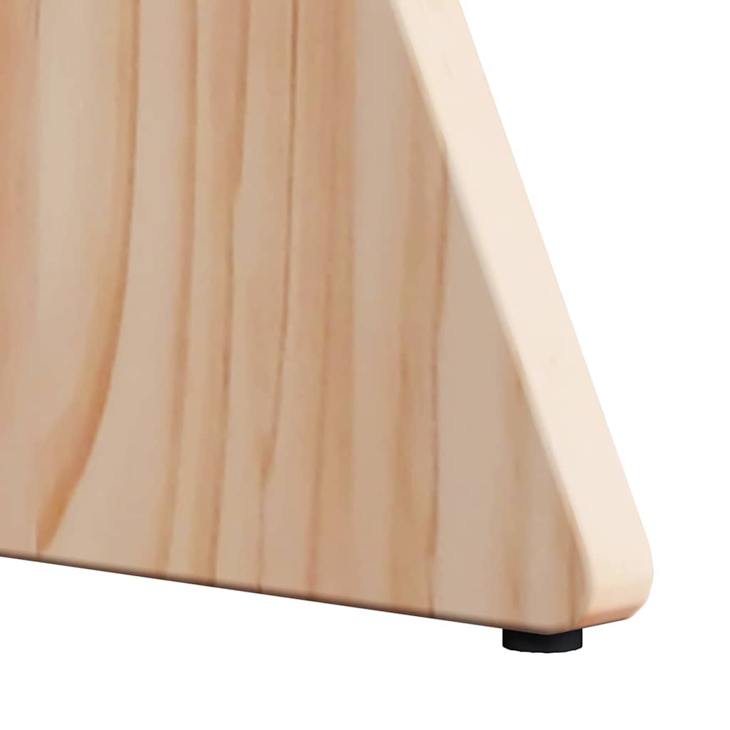 vidaXL Salontafel 3 pcs Naturel 49 x 49 x 30 cm Massief grenenhout