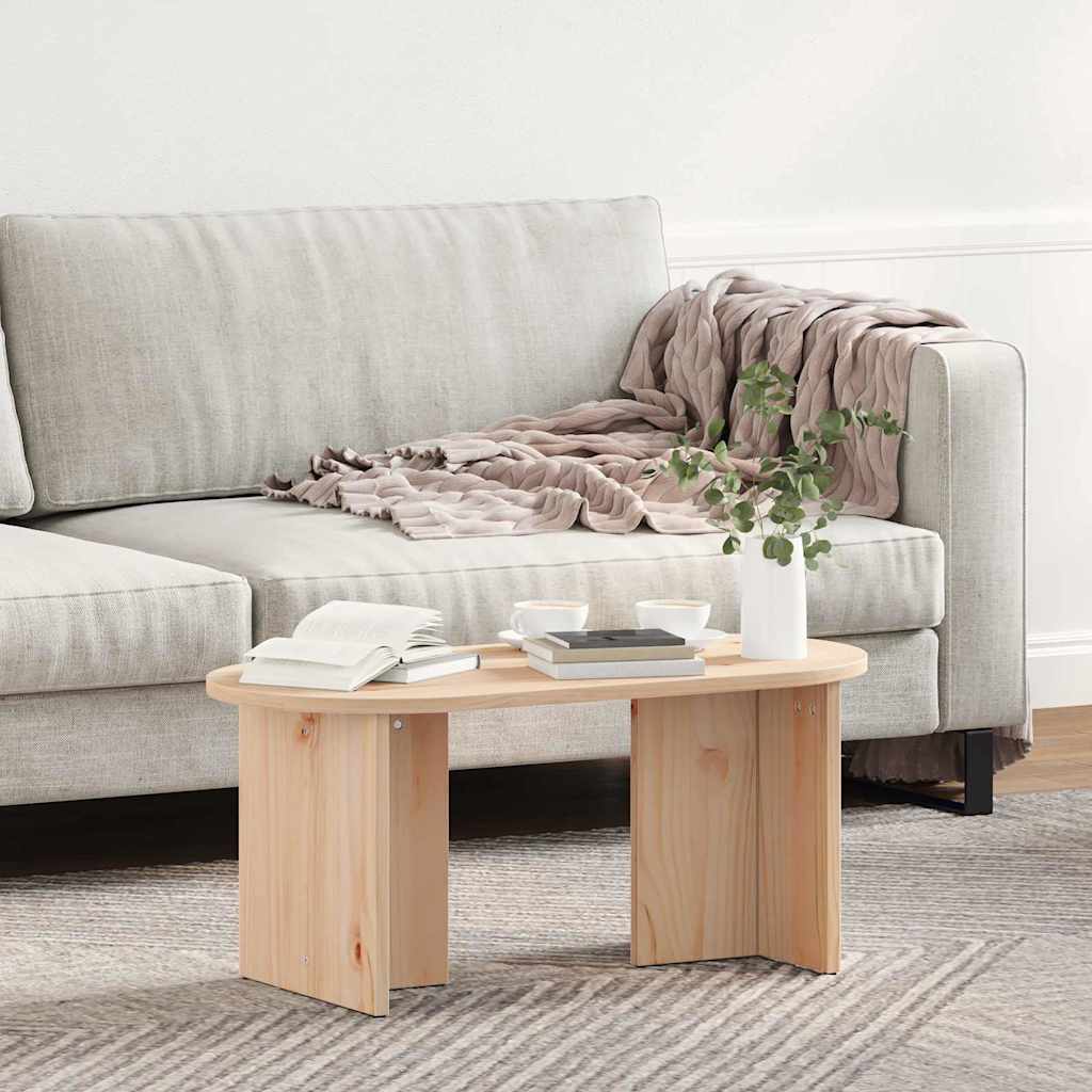 vidaXL Salontafel Naturel 80 x 39.5 x 35 cm Massief grenenhout