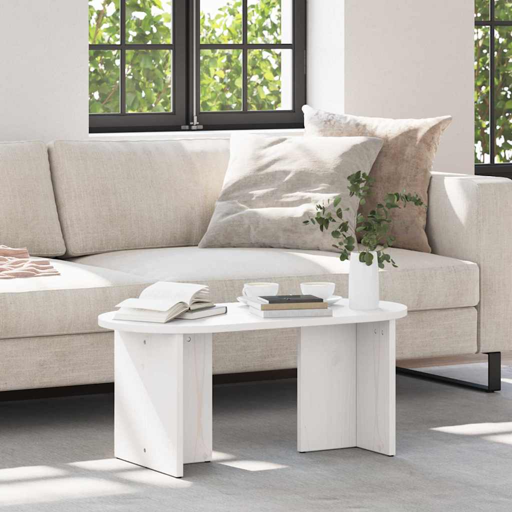 vidaXL Salontafel Naturel 80 x 39.5 x 35 cm Massief grenenhout