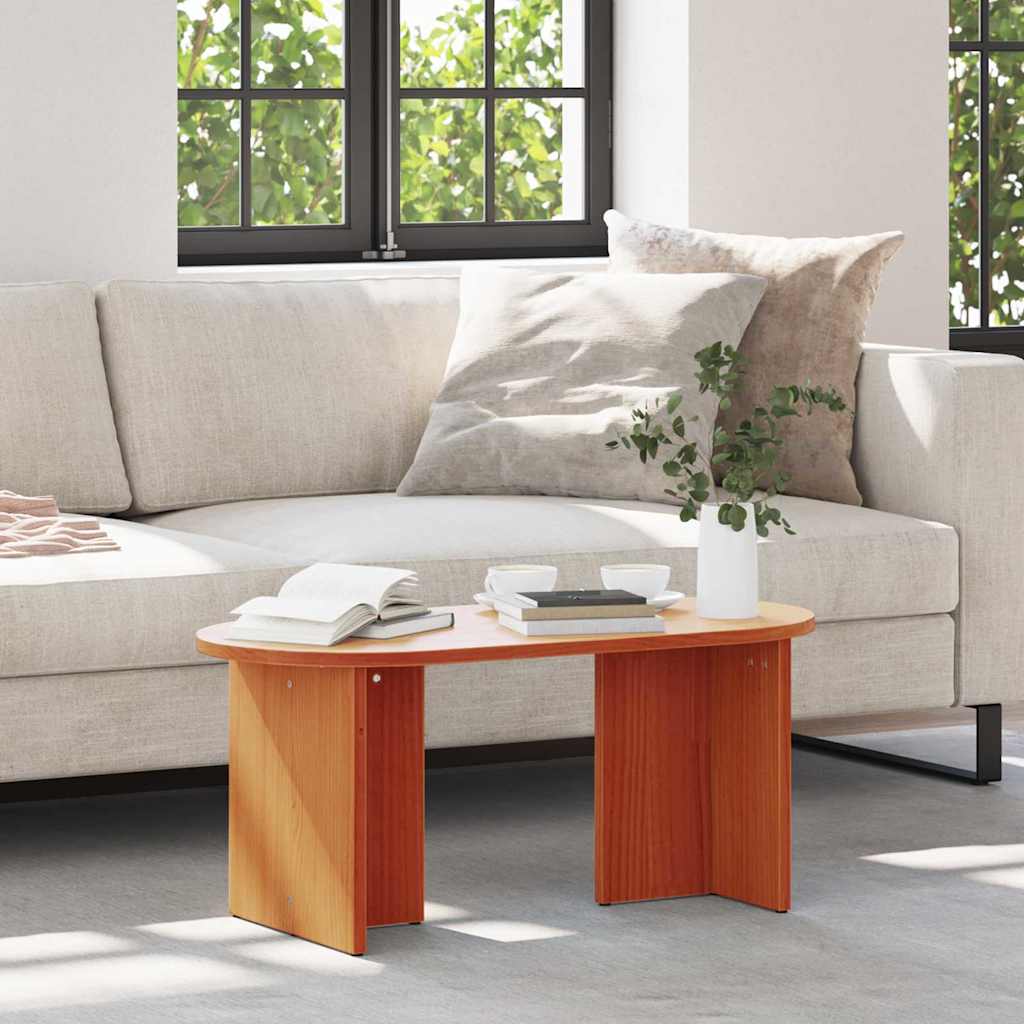vidaXL Salontafel Naturel 80 x 39.5 x 35 cm Massief grenenhout