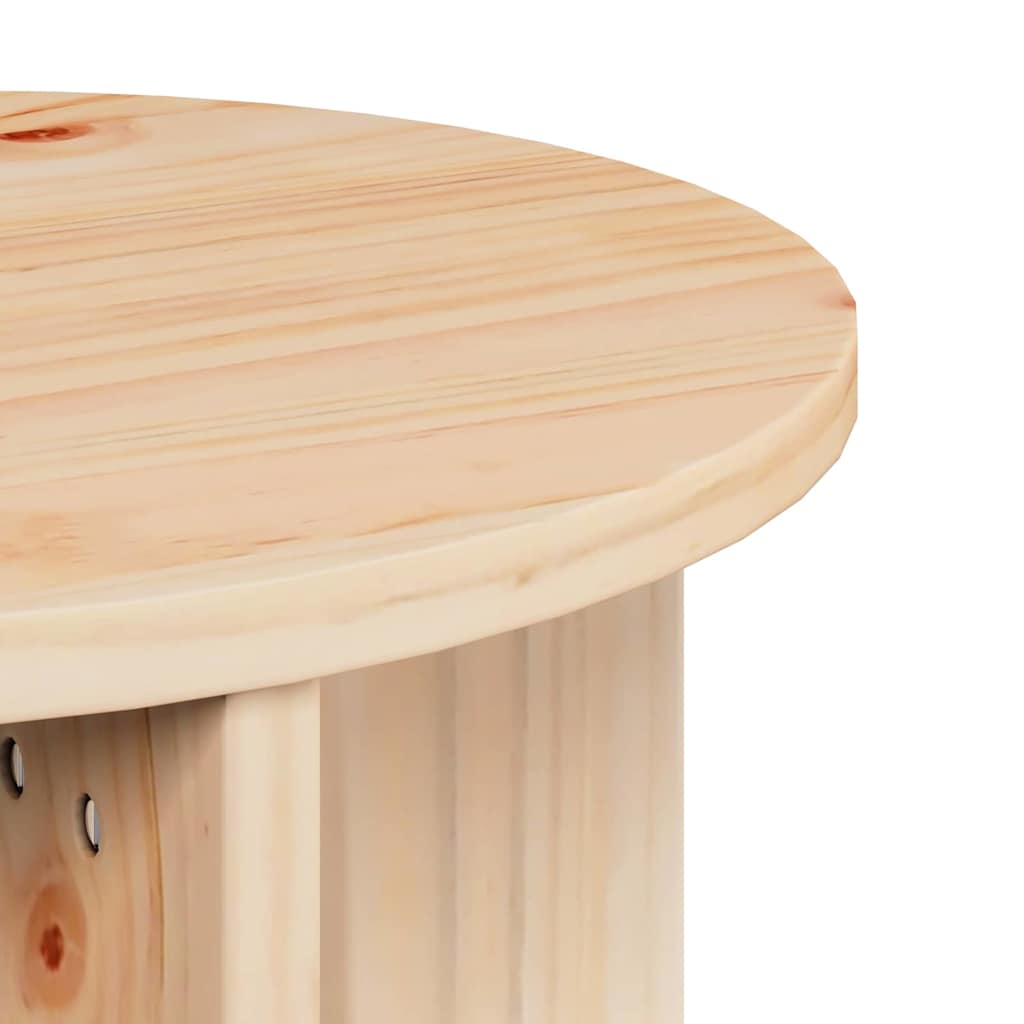 vidaXL Salontafel 2 pcs Naturel 41.5 x 41.5 x 44 cm Massief grenenhout