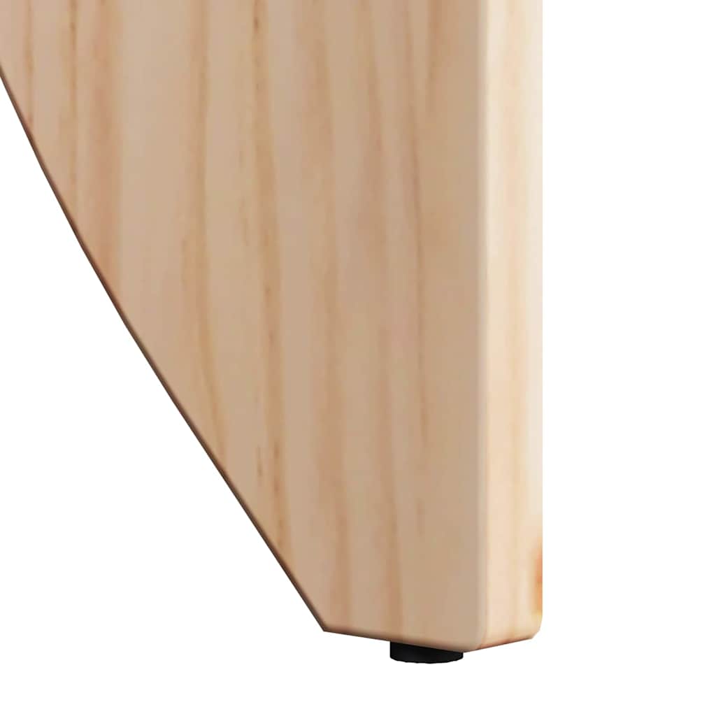 vidaXL Salontafel 2 pcs Naturel 41.5 x 41.5 x 44 cm Massief grenenhout