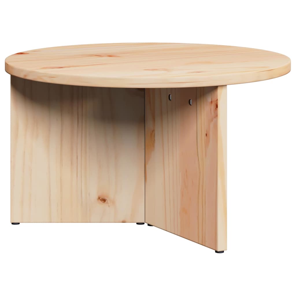 vidaXL Salontafel 2 pcs Naturel 49 x 49 x 28 cm Massief grenenhout