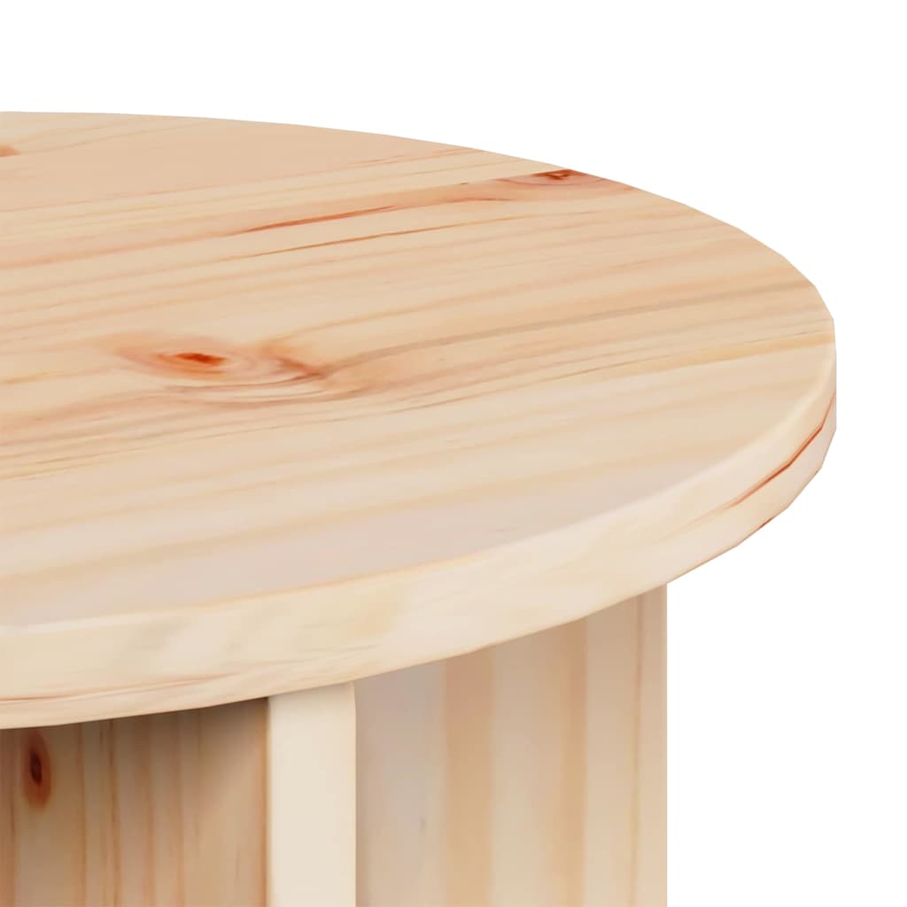 vidaXL Salontafel 2 pcs Naturel 39.5 x 39.5 x 30 cm Massief grenenhout
