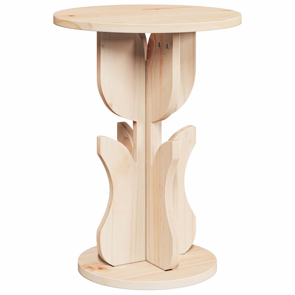 vidaXL Bijzettafel Naturel 39.5 x 39.5 x 53.5 cm Massief grenenhout