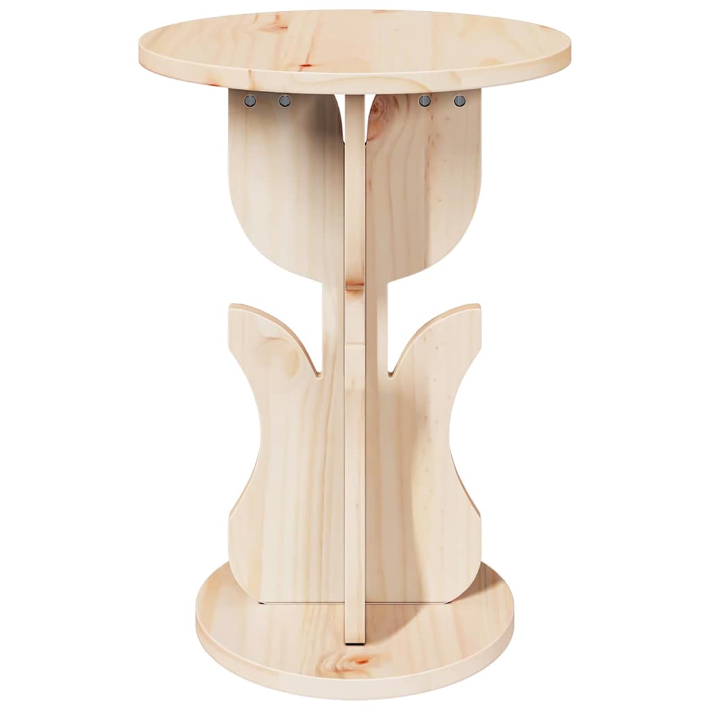 vidaXL Bijzettafel Naturel 39.5 x 39.5 x 53.5 cm Massief grenenhout