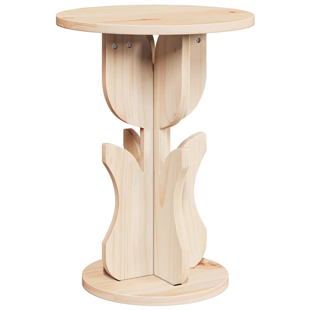 vidaXL Bijzettafel Naturel 39.5 x 39.5 x 53.5 cm Massief grenenhout