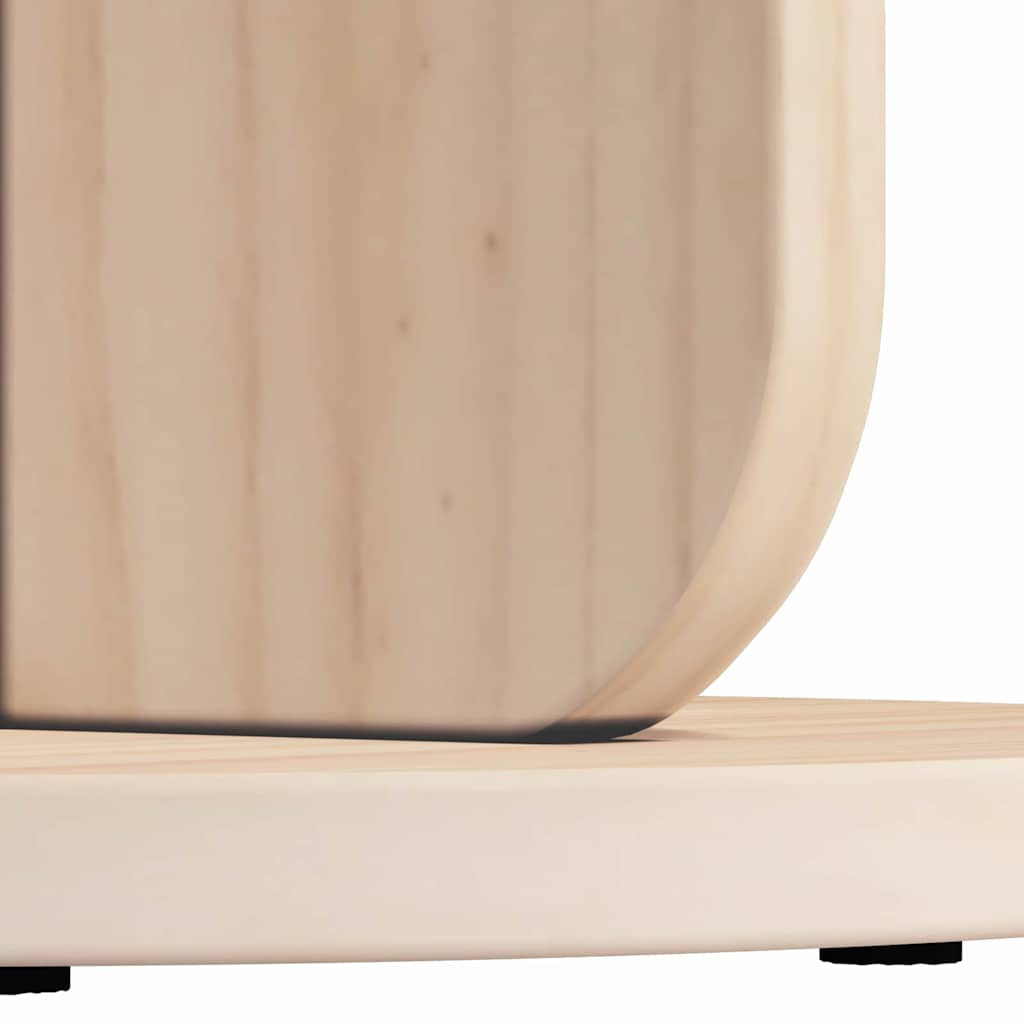 vidaXL Bijzettafel Naturel 39.5 x 39.5 x 53.5 cm Massief grenenhout