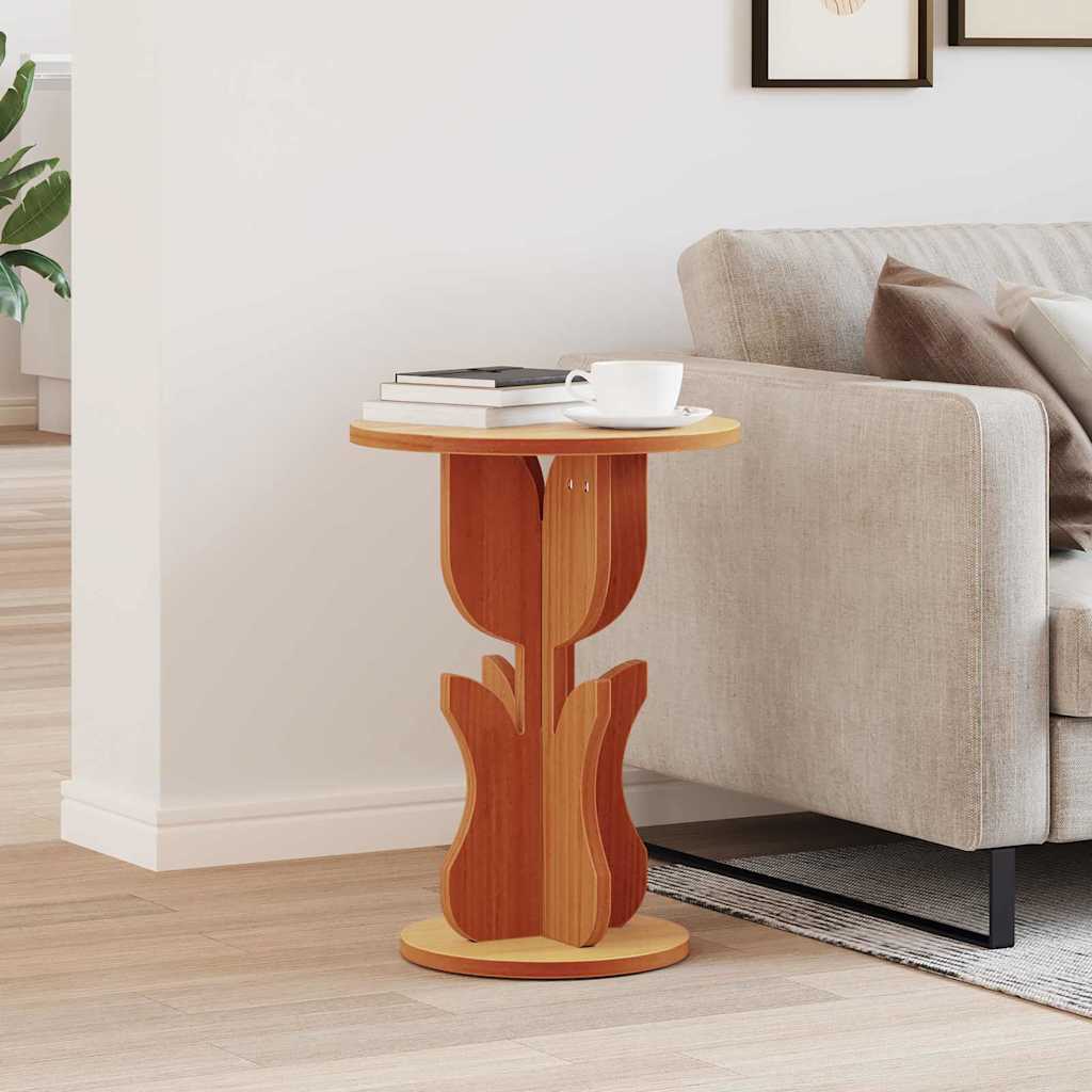 vidaXL Bijzettafel Naturel 39.5 x 39.5 x 53.5 cm Massief grenenhout