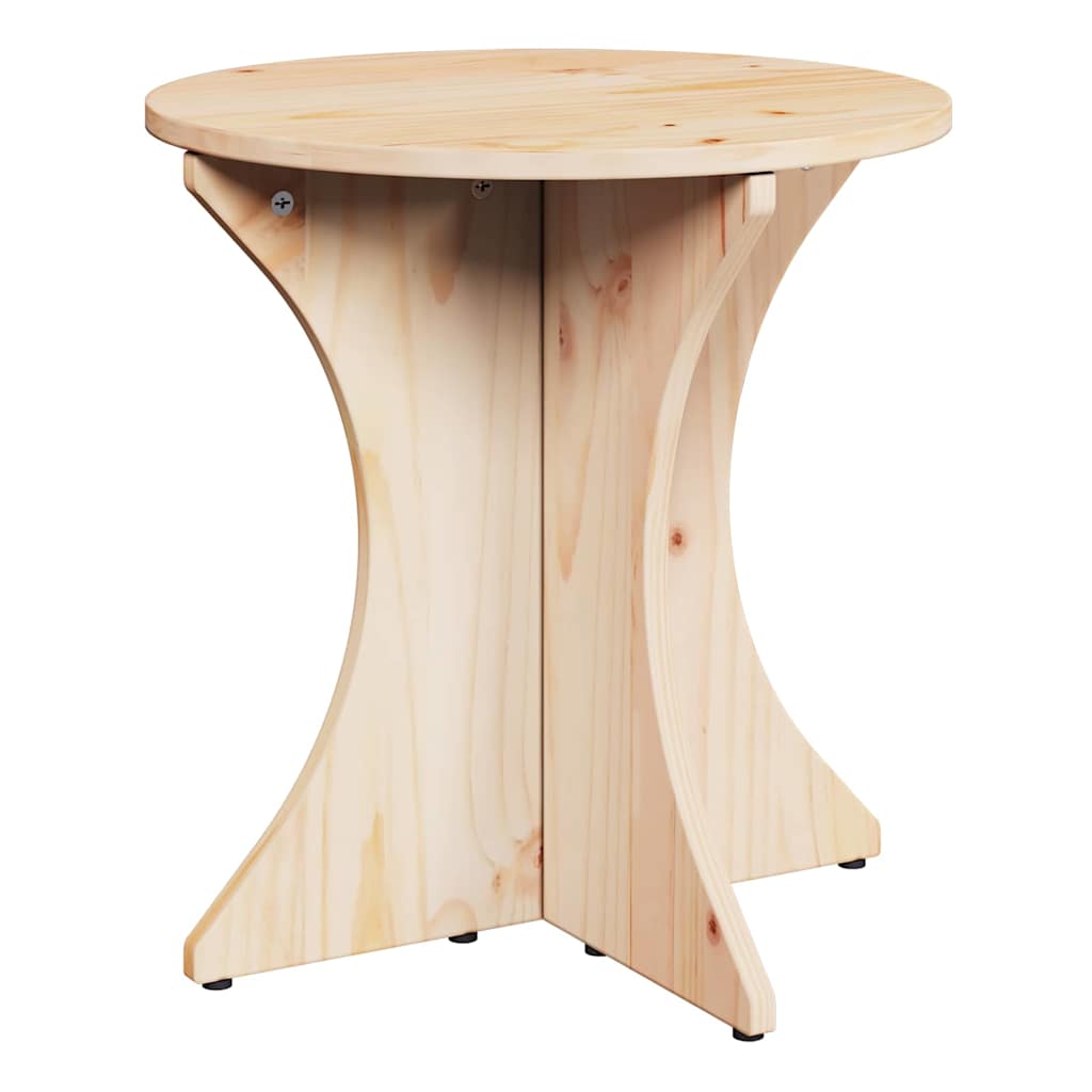 vidaXL Salontafel 2 pcs Natuurlijk 46 x 46 x 47 cm Massief grenenhout