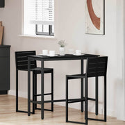 vidaXL Tafel Zwart Eiken 100 x 40 x 100,5 cm Engineered hout en staal